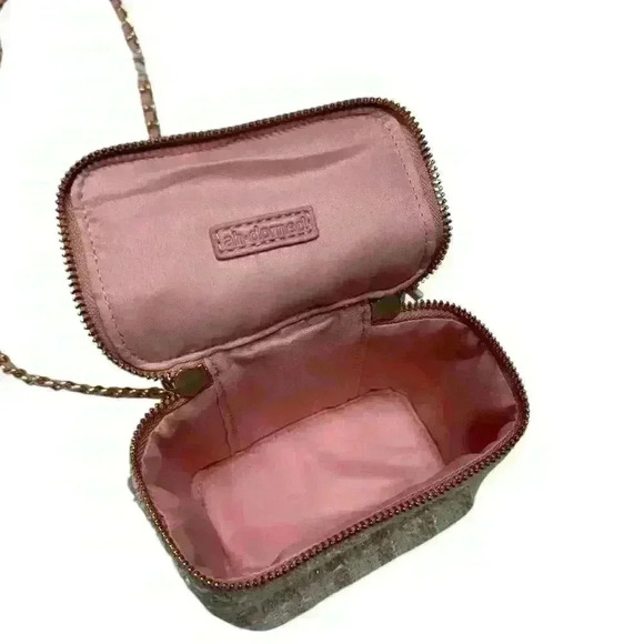 Ah-Dorned Pink Plaid Small Fragrance Bag with Crossbody Chain Zip Close - Picture 7 of 16